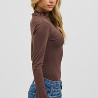 Kai Long Sleeve Bodysuit Chocolate