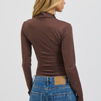 Kai Long Sleeve Bodysuit Chocolate