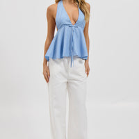 Sasha Halter Top Blue