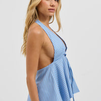 Sasha Halter Top Blue