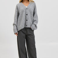 Unisex Knitted Oversize Cardigan Grey