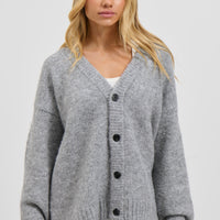 Unisex Knitted Oversize Cardigan Grey