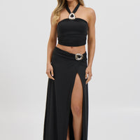 Indiana Halter Top Black