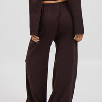 August Button Pant Chocolate