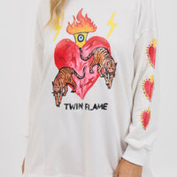 Twin Flame Top White