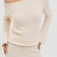 Hannah Long Sleeve Top Cream