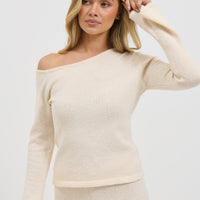Hannah Long Sleeve Top Cream
