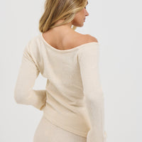 Hannah Long Sleeve Top Cream