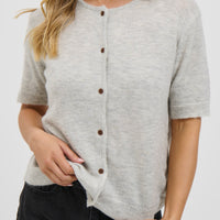 Geisha Short Sleeve Top Grey