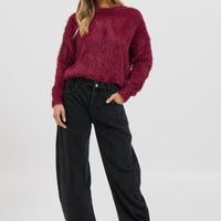 Arizona Fluffy Knit Wine