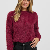 Arizona Fluffy Knit Wine