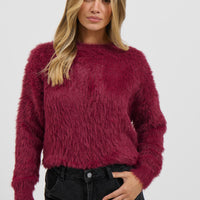 Arizona Fluffy Knit Wine