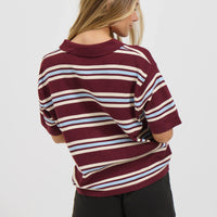 Lynal Short Sleeve Rugby Top Wine