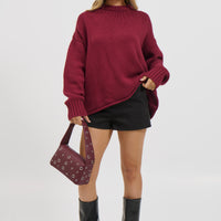 Nikova Knit Jumper Wine