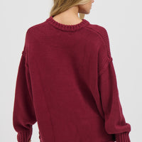 Nikova Knit Jumper Wine