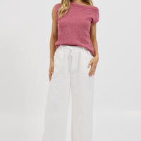 Kaisha Crop Knit Wine