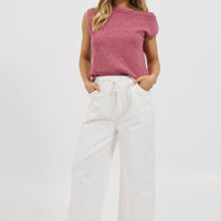 Kaisha Crop Knit Wine