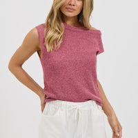 Kaisha Crop Knit Wine