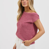 Kaisha Crop Knit Wine