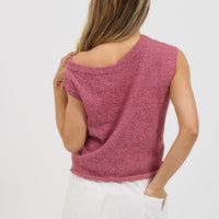 Kaisha Crop Knit Wine