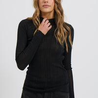 Tyler Sheer Top Black