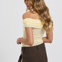 Penny Mesh Bodysuit Lemon