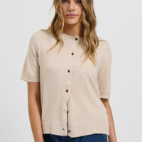 Geisha Short Sleeve Top Stone
