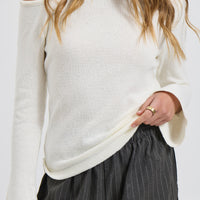 Hannah Long Sleeve Top Ivory