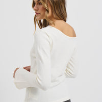 Hannah Long Sleeve Top Ivory