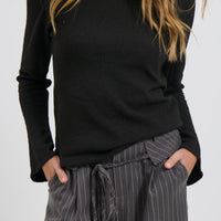 Hannah Long Sleeve Top Black