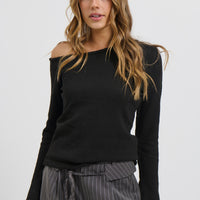 Hannah Long Sleeve Top Black