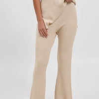 Leighton Ribbed Pant Almond