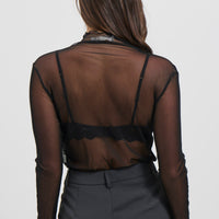Shona Mesh Top Black
