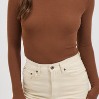Katya Long Sleeve Top Mocha