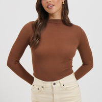 Katya Long Sleeve Top Mocha