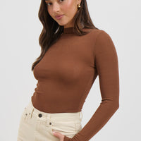 Katya Long Sleeve Top Mocha