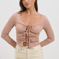 Miles Long Sleeve Top Mushroom