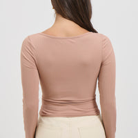 Miles Long Sleeve Top Mushroom