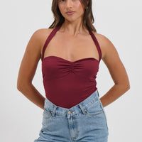 Lora Halter Top Wine