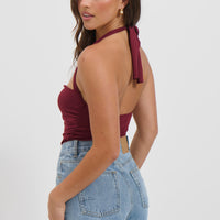 Lora Halter Top Wine