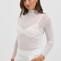 Eva Mesh Top White