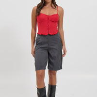 Lenni Corset Top Red