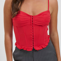 Lenni Corset Top Red