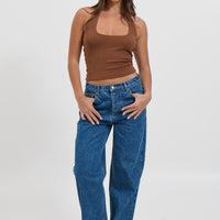 Katya Halterneck Top Mocha