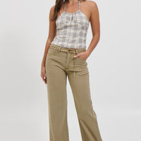 Sweet Escape Cami Smoke Plaid
