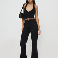 Stellina Slim Fit Flared Pants Black
