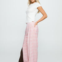 Beach House Pants Pink Stripe