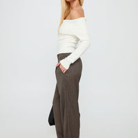 Briellea Thick Waistband Pant Pinstripe