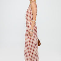 Surina Skirt Peach Check