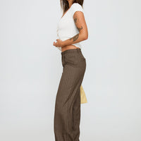 Broadcast Pants Beige Pinstripe